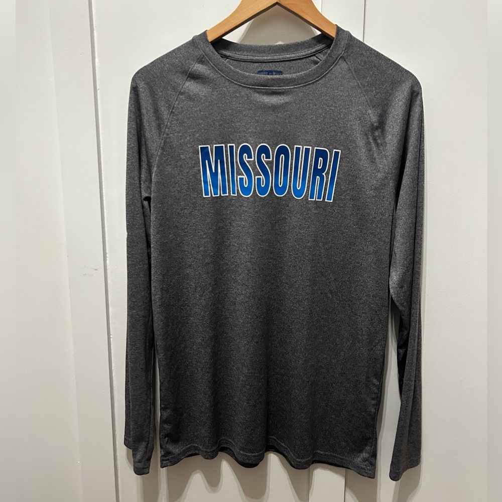 Summer Long‎ Sleeve Missouri Grey Shirt Size Small Medium MO Missouri M Wicking